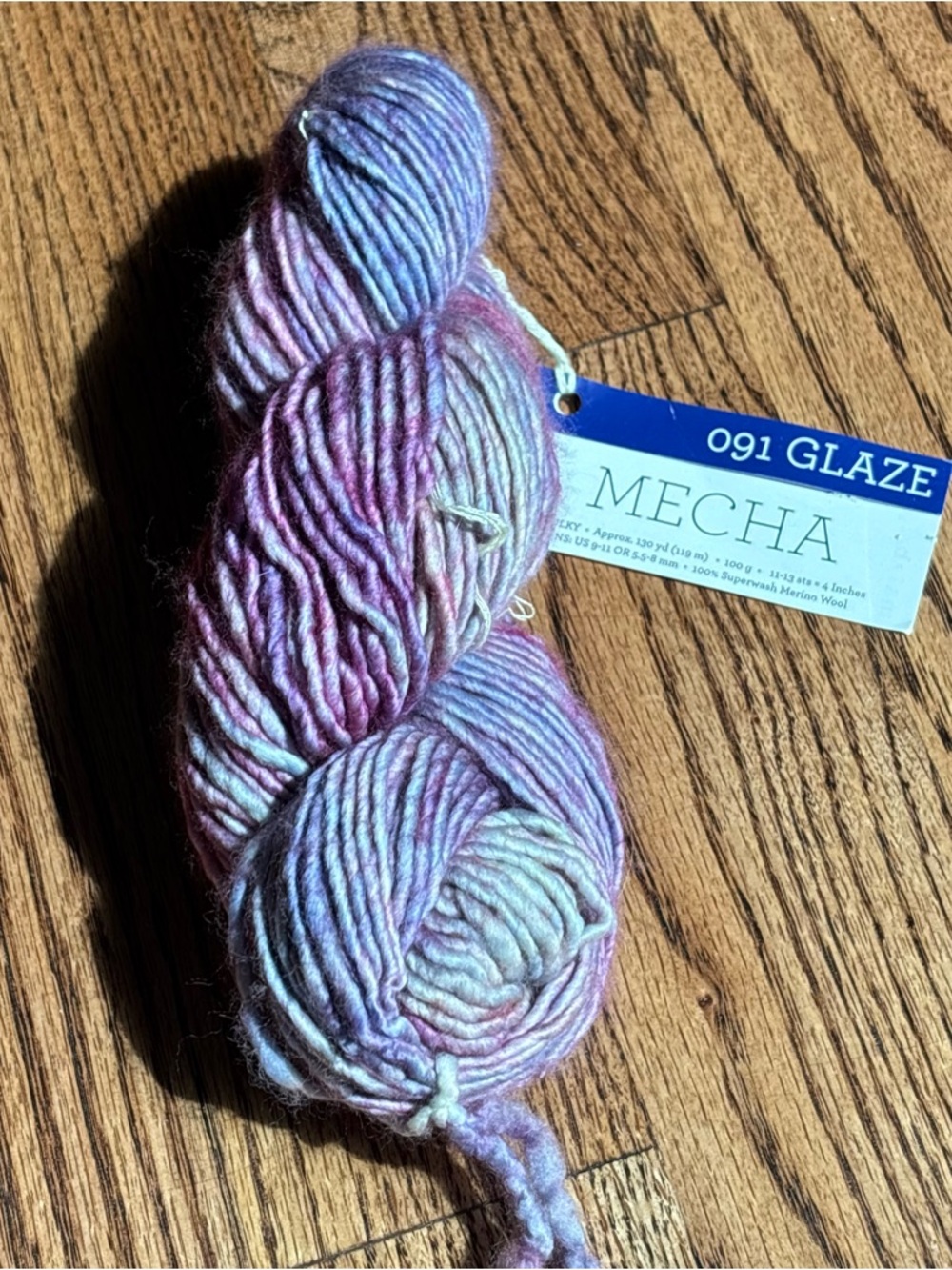 Malabrigo Yarn Mecha 100% Superwash Merino Wool Purple Pink Single Ply Knit NWT